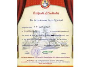 Membership in Indian Brotherhood of Magician - New Delhi