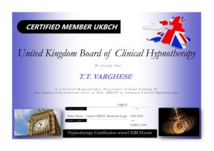 Certified Member Of UKBH "United Kingdom Board of Clinical Hypnotherapy "
